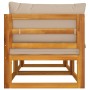 Modular corner sofas 2 units acacia wood with taupe gray cushions by vidaXL, Modular outdoor sofas - Ref: Foro24-360000, Pric...