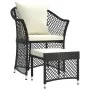 2-piece garden furniture set and black synthetic rattan cushions by vidaXL, Garden sets - Ref: Foro24-319687, Price: 141,63 €...