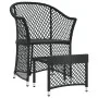2-piece garden furniture set and black synthetic rattan cushions by vidaXL, Garden sets - Ref: Foro24-319687, Price: 141,63 €...