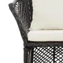 2-piece garden furniture set and black synthetic rattan cushions by vidaXL, Garden sets - Ref: Foro24-319687, Price: 141,63 €...