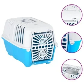 White blue polypropylene pet carrier 48x31.5x33 cm by vidaXL, Pet carriers and boxes - Ref: Foro24-172216, Price: 36,66 €, Di...