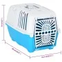 Weiß-blaue Transportbox aus Polypropylen, 48 x 31,5 x 33 cm von vidaXL, Transportboxen und Boxen für Haustiere - Ref: Foro24-...