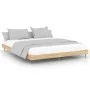 Sonoma oak engineered wood bed frame 120x200 cm by vidaXL, Beds and slatted bases - Ref: Foro24-832256, Price: 88,00 €, Disco...
