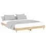Sonoma oak engineered wood bed frame 120x200 cm by vidaXL, Beds and slatted bases - Ref: Foro24-832256, Price: 88,00 €, Disco...