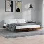 Smoked oak engineered wood bed frame 120x200cm by vidaXL, Beds and slatted bases - Ref: Foro24-832258, Price: 89,31 €, Discou...