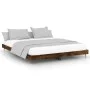 Smoked oak engineered wood bed frame 120x200cm by vidaXL, Beds and slatted bases - Ref: Foro24-832258, Price: 89,31 €, Discou...
