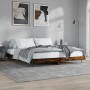 Smoked oak engineered wood bed frame 120x200cm by vidaXL, Beds and slatted bases - Ref: Foro24-832258, Price: 90,45 €, Discou...