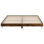 Smoked oak engineered wood bed frame 120x200cm by vidaXL, Beds and slatted bases - Ref: Foro24-832258, Price: 90,45 €, Discou...