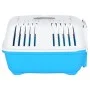 White blue polypropylene pet carrier 55x36x36 cm by vidaXL, Pet carriers and boxes - Ref: Foro24-172217, Price: 45,60 €, Disc...