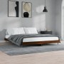 Oak brown engineered wood bed frame 120x200 cm by vidaXL, Beds and slatted bases - Ref: Foro24-832260, Price: 95,52 €, Discou...
