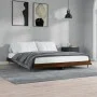 Oak brown engineered wood bed frame 120x200 cm by vidaXL, Beds and slatted bases - Ref: Foro24-832260, Price: 94,04 €, Discou...