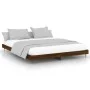 Oak brown engineered wood bed frame 120x200 cm by vidaXL, Beds and slatted bases - Ref: Foro24-832260, Price: 94,04 €, Discou...