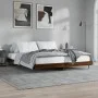 Oak brown engineered wood bed frame 120x200 cm by vidaXL, Beds and slatted bases - Ref: Foro24-832260, Price: 94,04 €, Discou...