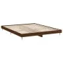 Oak brown engineered wood bed frame 120x200 cm by vidaXL, Beds and slatted bases - Ref: Foro24-832260, Price: 94,04 €, Discou...