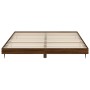 Estructura de cama madera de ingeniería marrón roble 120x200 cm de vidaXL, Camas y somieres - Ref: Foro24-832260, Precio: 95,...