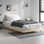 Bettgestell aus Sonoma-Eiche-Holzwerkstoff, 100 x 200 cm von vidaXL, Betten und Lattenroste - Ref: Foro24-832264, Preis: 68,4...