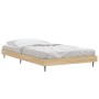 Bettgestell aus Sonoma-Eiche-Holzwerkstoff, 100 x 200 cm von vidaXL, Betten und Lattenroste - Ref: Foro24-832264, Preis: 68,4...