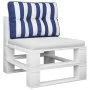 Cojín para palés tela a rayas azul y blanco 50x40x12 cm by vidaXL, Cushions for chairs and sofas - Ref: Foro24-360550, Price:...