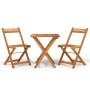 Klappbares Café-Möbel 3 Stück massives Akazienholz von vidaXL, Gartensets - Ref: Foro24-319703, Preis: 111,34 €, Rabatt: %