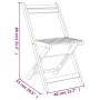 Klappbares Café-Möbel 3 Stück massives Akazienholz von vidaXL, Gartensets - Ref: Foro24-319703, Preis: 111,34 €, Rabatt: %