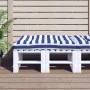 Kissen für Paletten, blau-weiß gestreifter Stoff, 120 x 80 x 12 cm von vidaXL, Kissen für Stühle und Sofas - Ref: Foro24-3605...