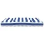 Cushion for pallets blue and white striped fabric 120x80x12 cm by vidaXL, Cushions for chairs and sofas - Ref: Foro24-360528,...