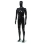 Maniquí de hombre completo base vidrio negro brillante 185 cm