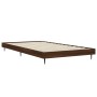 Oak brown engineered wood bed frame 100x200 cm by vidaXL, Beds and slatted bases - Ref: Foro24-832268, Price: 73,52 €, Discou...