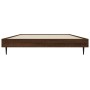 Oak brown engineered wood bed frame 100x200 cm by vidaXL, Beds and slatted bases - Ref: Foro24-832268, Price: 73,52 €, Discou...