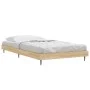 Sonoma oak engineered wood bed frame 90x200 cm by vidaXL, Beds and slatted bases - Ref: Foro24-832272, Price: 68,89 €, Discou...