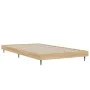 Sonoma oak engineered wood bed frame 90x200 cm by vidaXL, Beds and slatted bases - Ref: Foro24-832272, Price: 68,89 €, Discou...