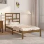 Honey brown solid wood bed frame 100x200 cm by vidaXL, Beds and slatted bases - Ref: Foro24-3105943, Price: 101,56 €, Discoun...