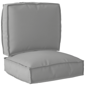 Juego de cojines de paleta 2 pcs Gris 50 x 50 x 12 cm