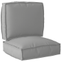 Juego de cojines de paleta 2 pcs Gris 50 x 50 x 12 cm
