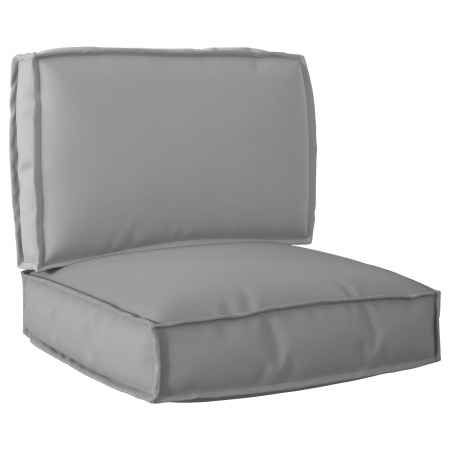Juego de cojines de paleta 2 pcs Gris 60 x 60 x 12 cm