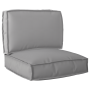 Juego de cojines de paleta 2 pcs Gris 60 x 60 x 12 cm