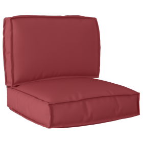 Juego de cojines de paleta 2 pcs Rojo vino tinto