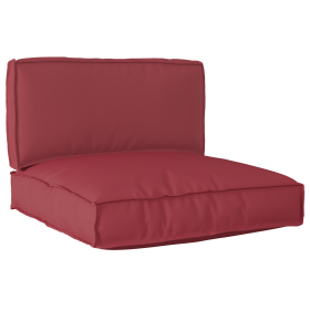 Juego de cojines de paleta 2 pcs Rojo vino tinto