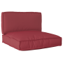 Juego de cojines de paleta 2 pcs Rojo vino tinto