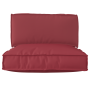 Juego de cojines de paleta 2 pcs Rojo vino tinto