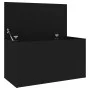 Black plywood storage trunk 84x42x46 cm by vidaXL, Toy chests - Ref: Foro24-803057, Price: 67,35 €, Discount: %