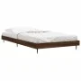 Brown oak engineered wood bed frame 90x200 cm by vidaXL, Beds and slatted bases - Ref: Foro24-832276, Price: 74,34 €, Discoun...