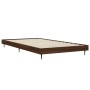 Brown oak engineered wood bed frame 90x200 cm by vidaXL, Beds and slatted bases - Ref: Foro24-832276, Price: 75,40 €, Discoun...