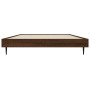Brown oak engineered wood bed frame 90x200 cm by vidaXL, Beds and slatted bases - Ref: Foro24-832276, Price: 75,40 €, Discoun...
