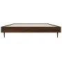 Brown oak engineered wood bed frame 90x200 cm by vidaXL, Beds and slatted bases - Ref: Foro24-832276, Price: 74,34 €, Discoun...