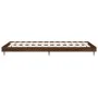 Brown oak engineered wood bed frame 90x200 cm by vidaXL, Beds and slatted bases - Ref: Foro24-832276, Price: 74,34 €, Discoun...