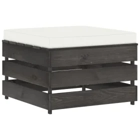 Sectional ottoman with gray impregnated wood cushion by vidaXL, Modular outdoor sofas - Ref: Foro24-3068134, Price: 67,38 €, ...