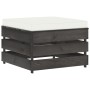 Sectional ottoman with gray impregnated wood cushion by vidaXL, Modular outdoor sofas - Ref: Foro24-3068134, Price: 64,95 €, ...