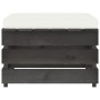 Sectional ottoman with gray impregnated wood cushion by vidaXL, Modular outdoor sofas - Ref: Foro24-3068134, Price: 64,95 €, ...