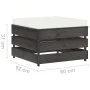 Sectional ottoman with gray impregnated wood cushion by vidaXL, Modular outdoor sofas - Ref: Foro24-3068134, Price: 67,38 €, ...